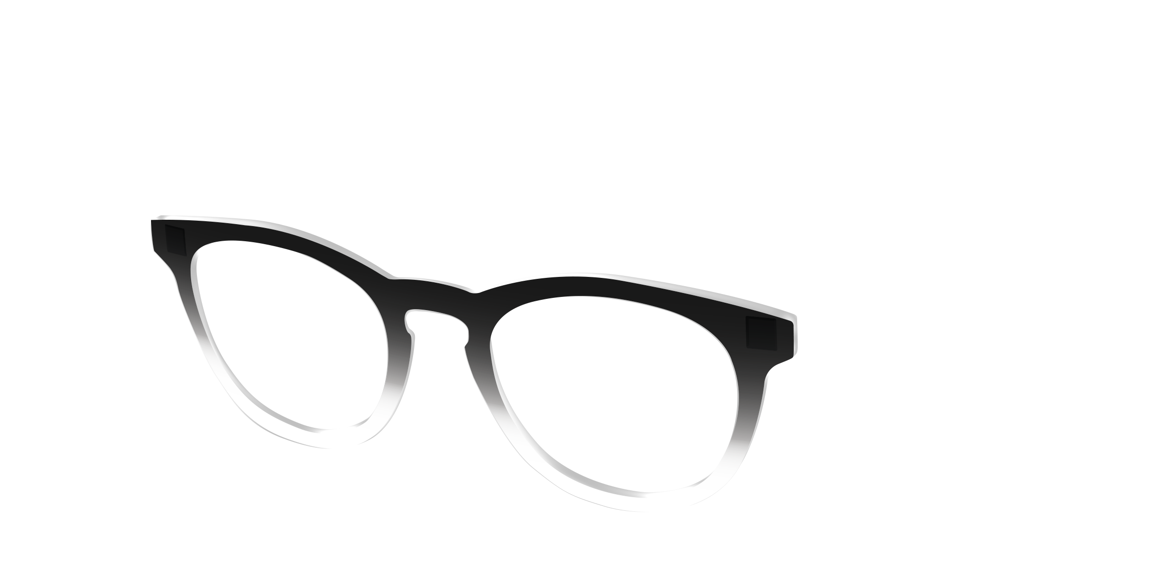 Pair Eyewear Solid Tops Black Gradient Crystal top occhiali nero