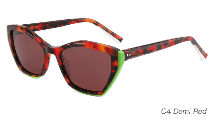 Ouyuan AS00008 occhiali da sole donna cat eye polarizzati