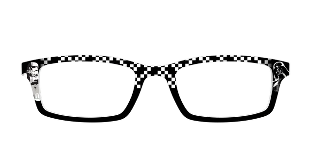 Pair Eyewear Collabs Dark Side Checker Split top Cedro