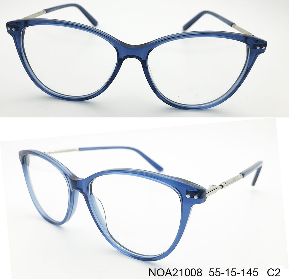 Ouyuan Glasses Frames NOA21008 C1 montatura grigio trasparente acetato