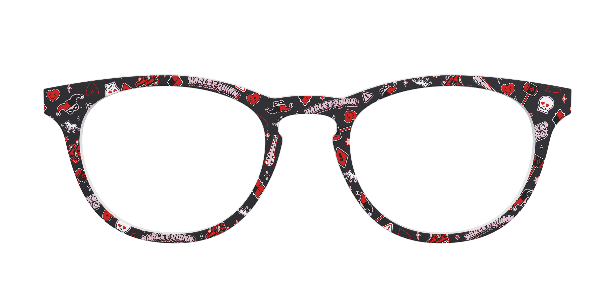 Pair Eyewear Collabs Harley Quinn top magnetico rosso nero