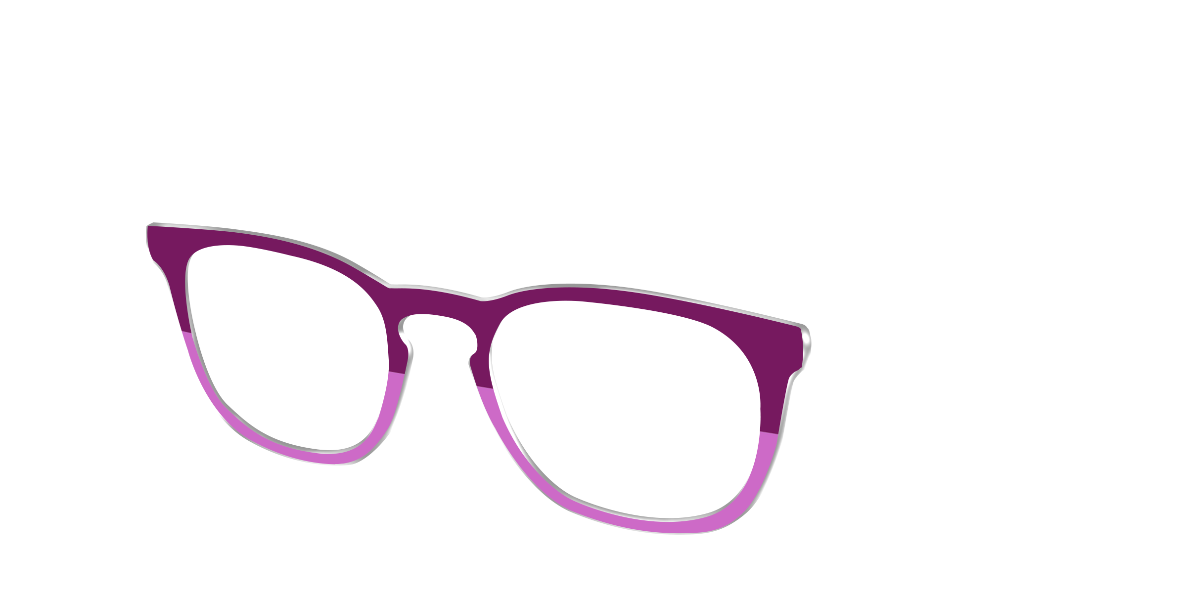 Pair Eyewear Design Tops The Mulberry & Orchid Split top occhiali
