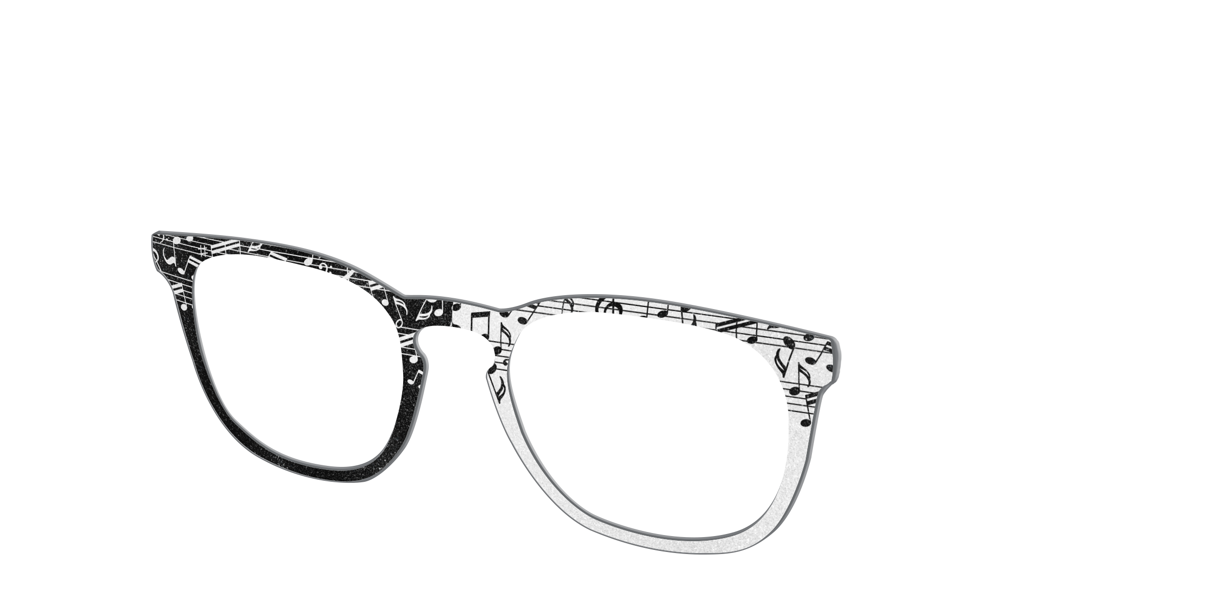 Pair Eyewear Design Tops Musical Shimmer Split top glitter