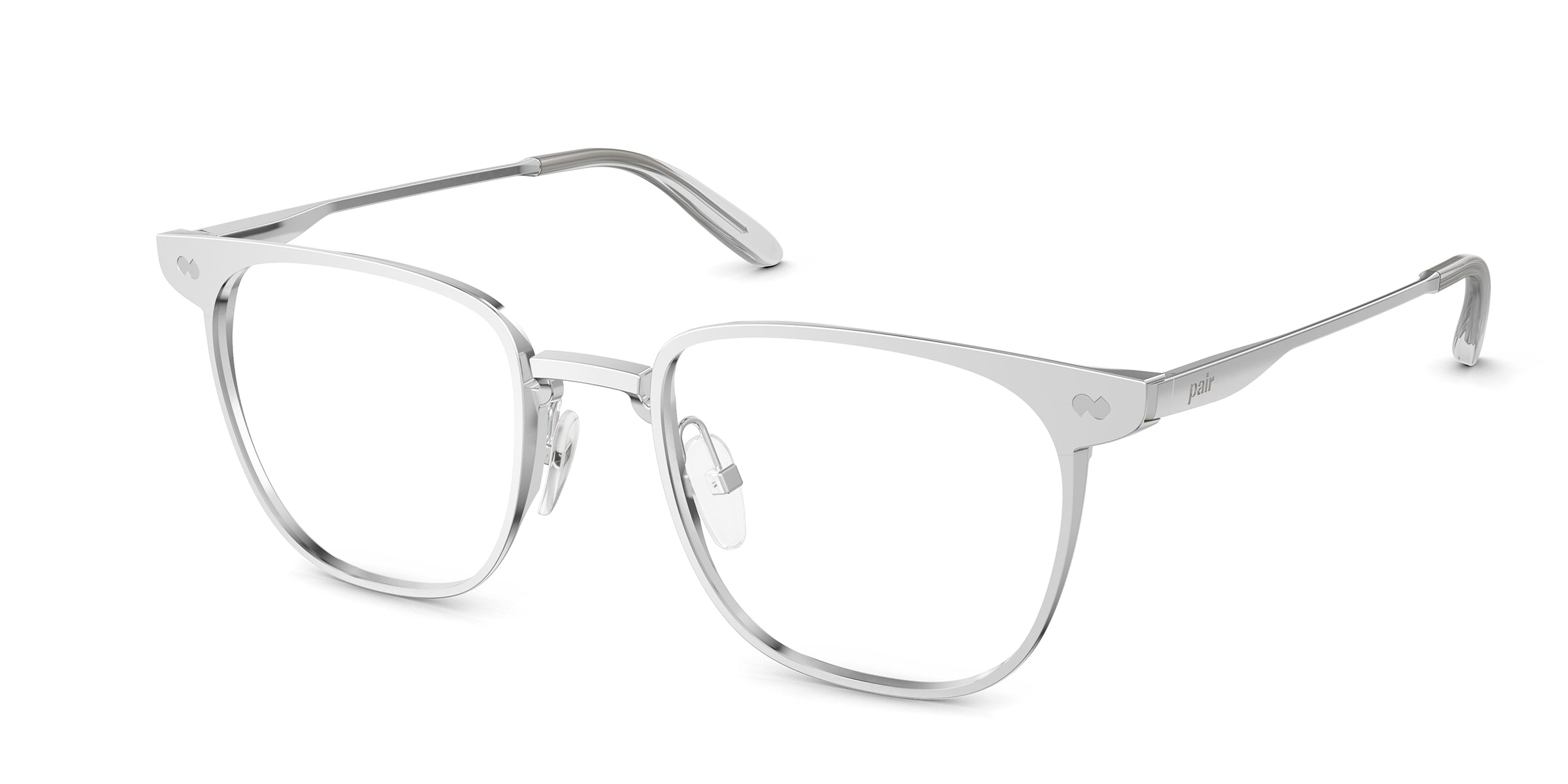 Pair Eyewear Nola Black Metal montatura metallo quadrata nera