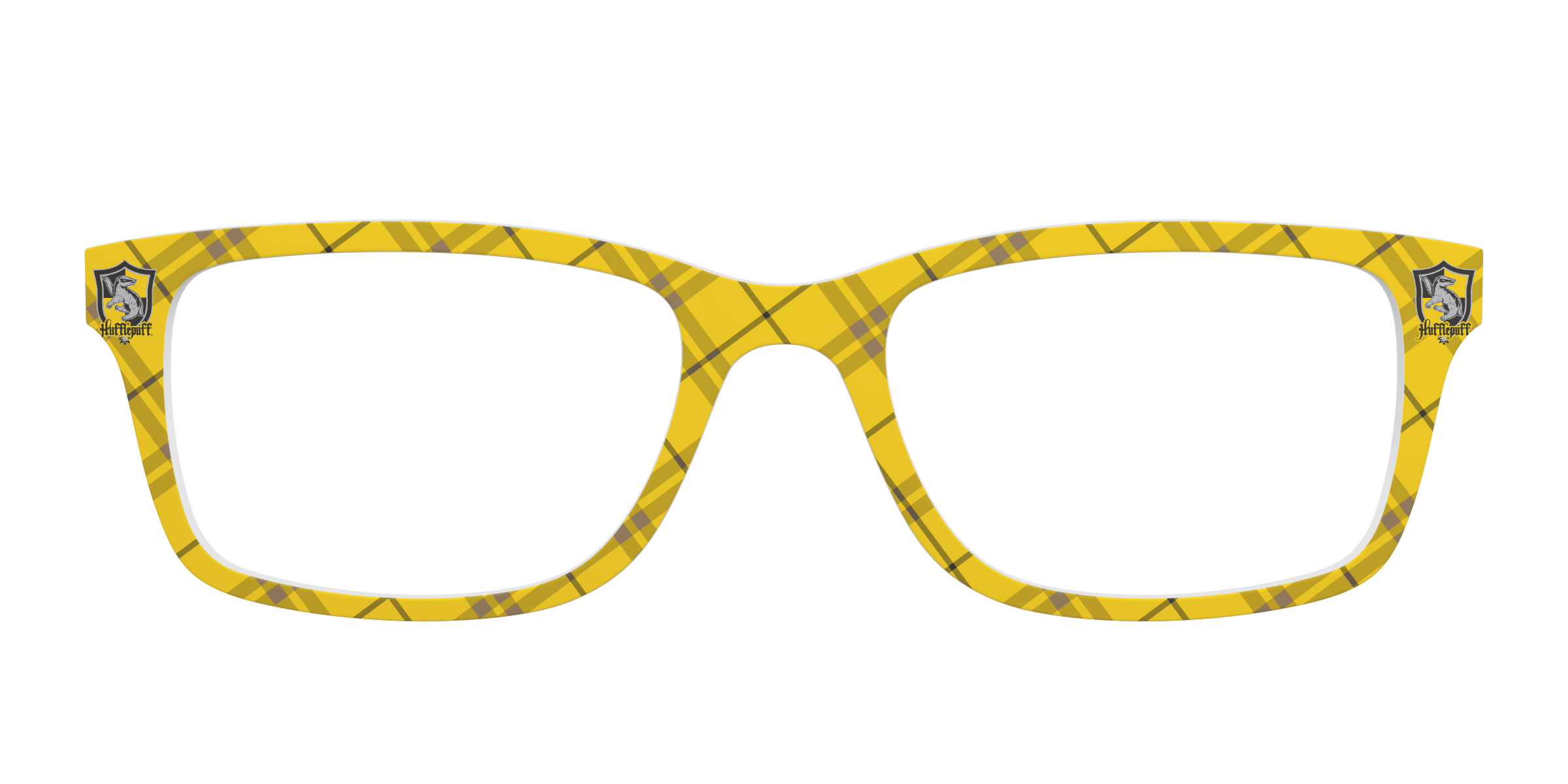 Pair Eyewear Collabs The Hufflepuff Plaid top occhiali giallo