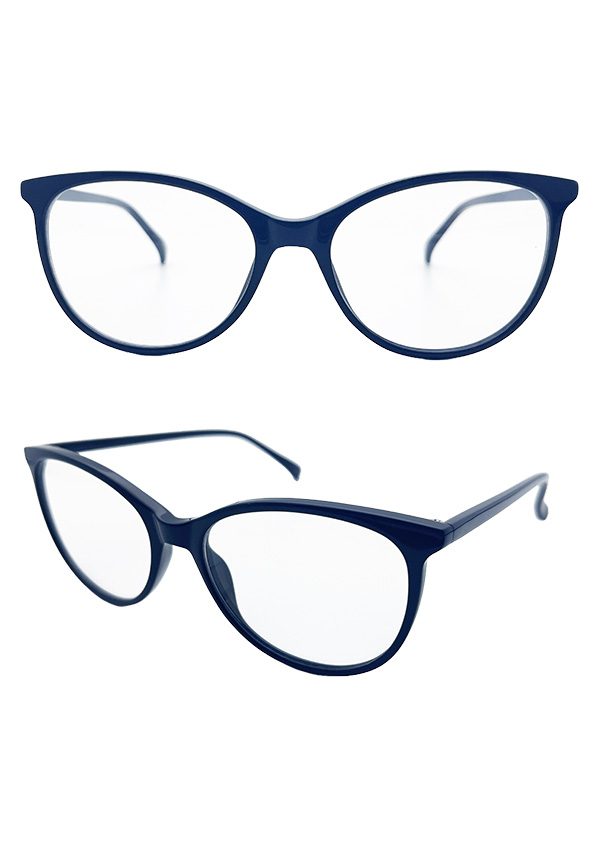 Ouyuan NOIA24012 montatura occhiali cat eye acetato blu