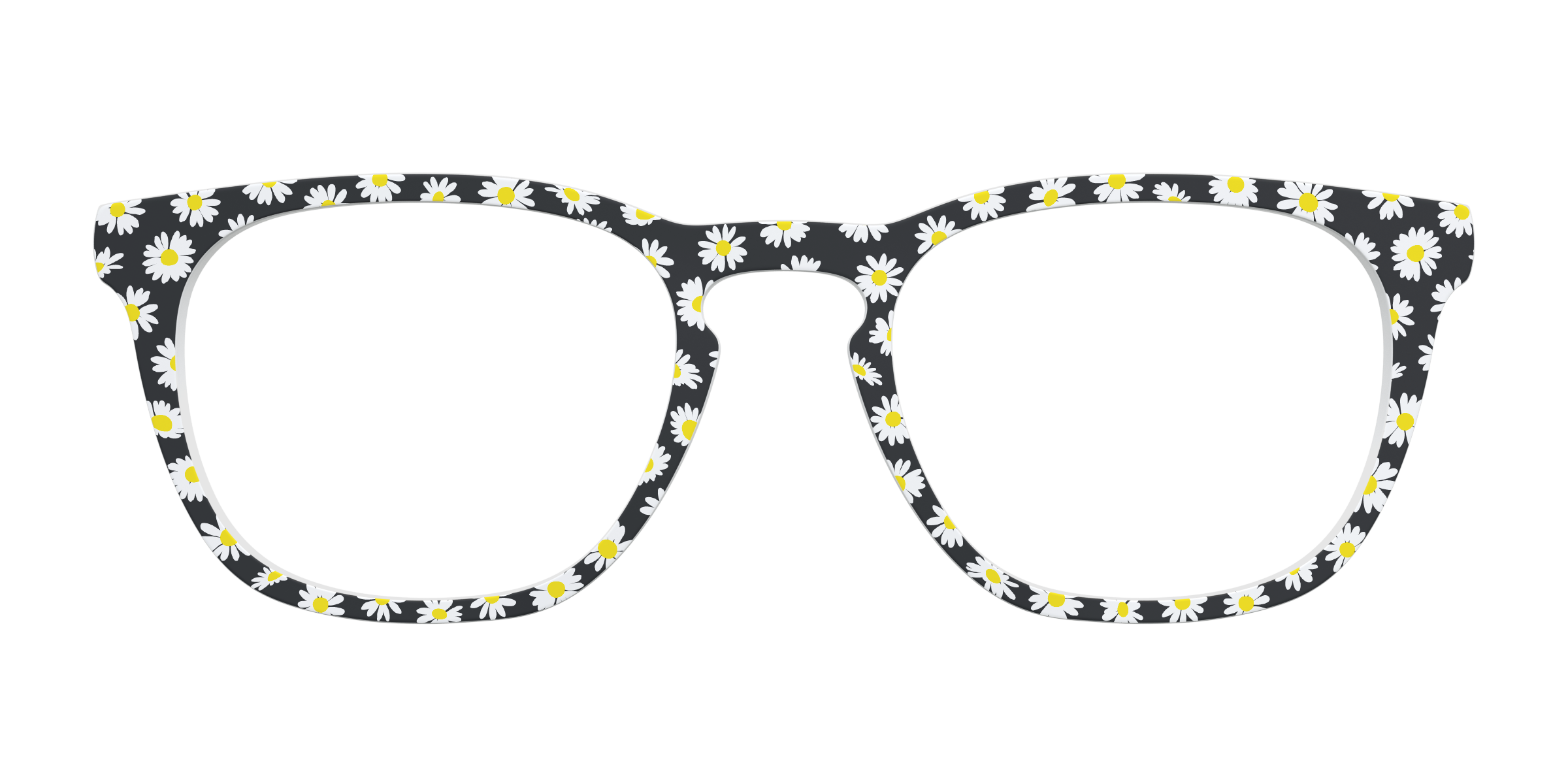 Pair Eyewear Solid Tops The Black Daisy top occhiali nero fiori