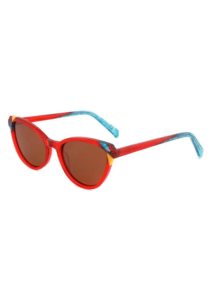 Ouyuan AS00001 occhiali da sole donna cat-eye multicolore