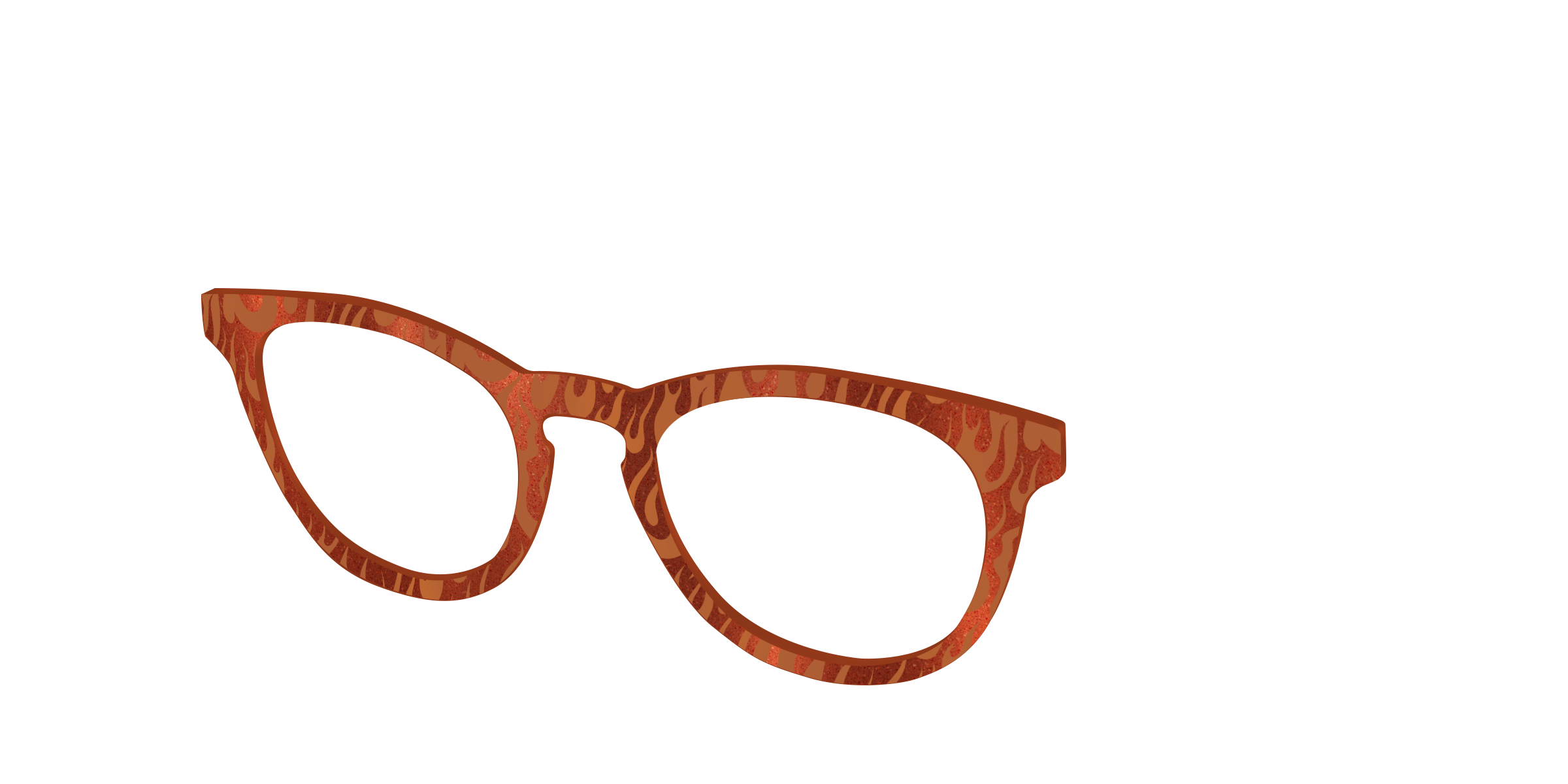 Pair Eyewear Design Tops Blazing Flames Shimmer top occhiali Cedro fiamme