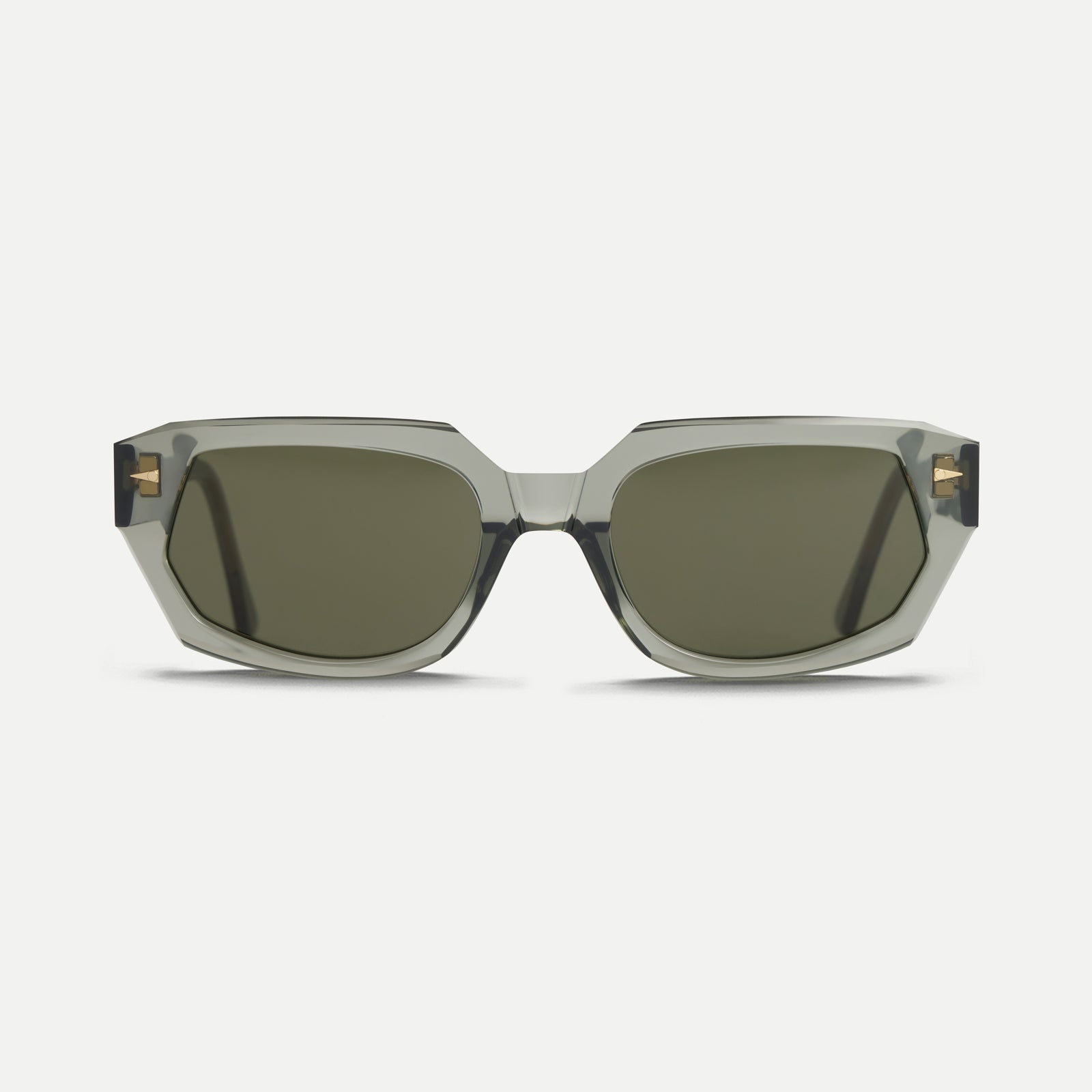AHLEM Racine occhiali da sole Dark Green Grey acetato
