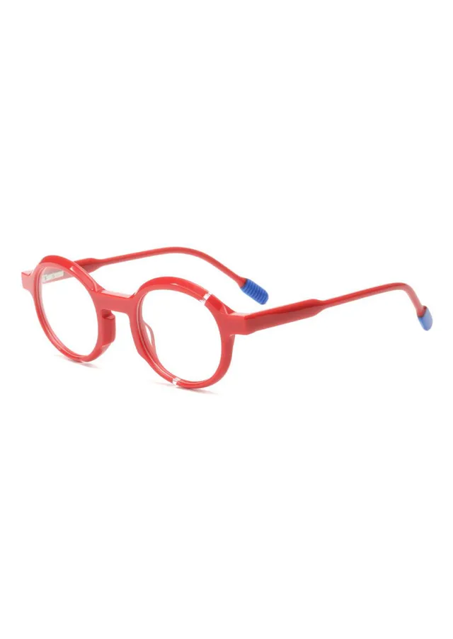 Ouyuan 005513 montatura occhiali bimbo rotondi acetato nero