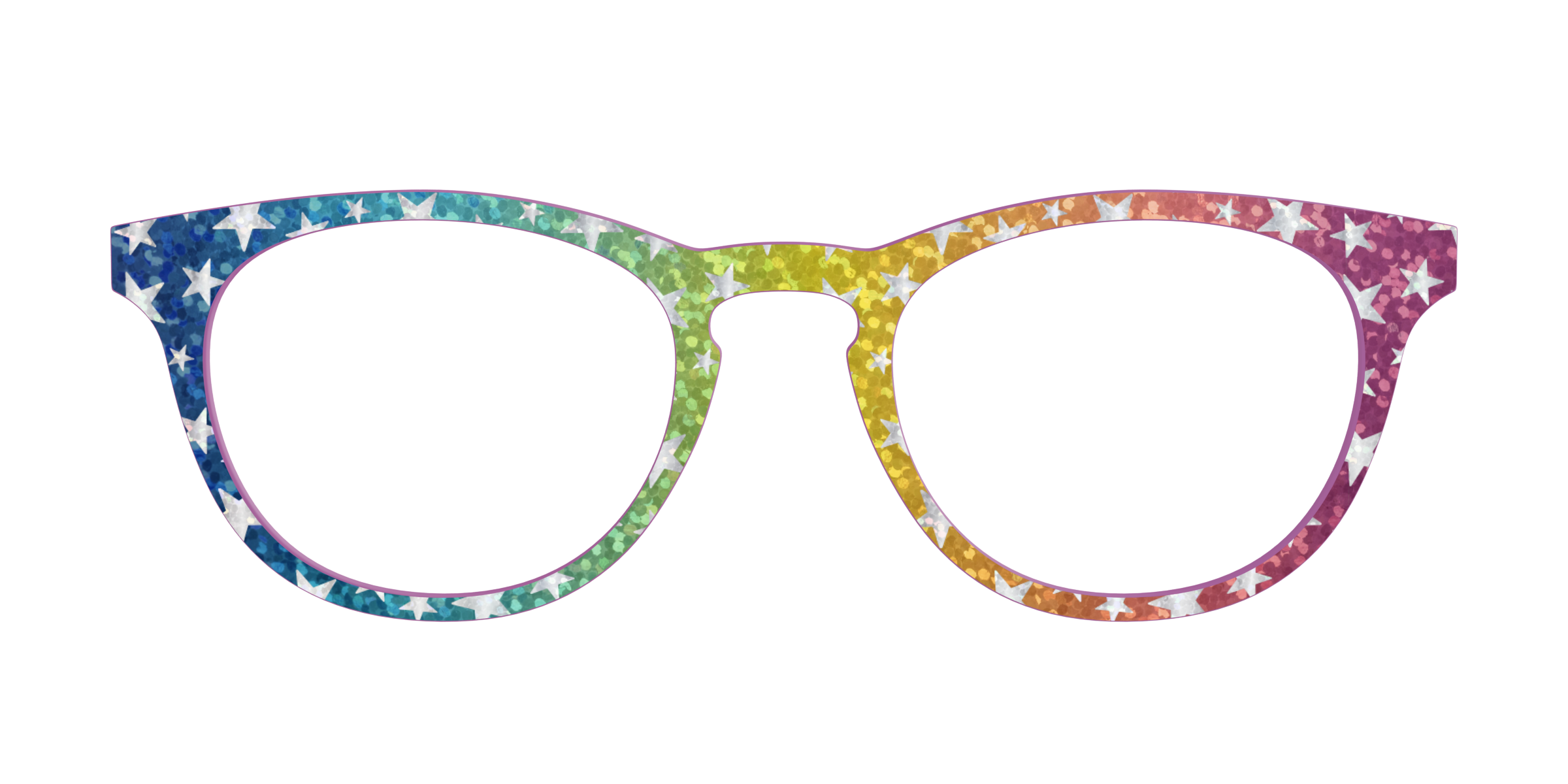 Pair Eyewear School Spirit Iridescent Rainbow Stars frontalino stelle