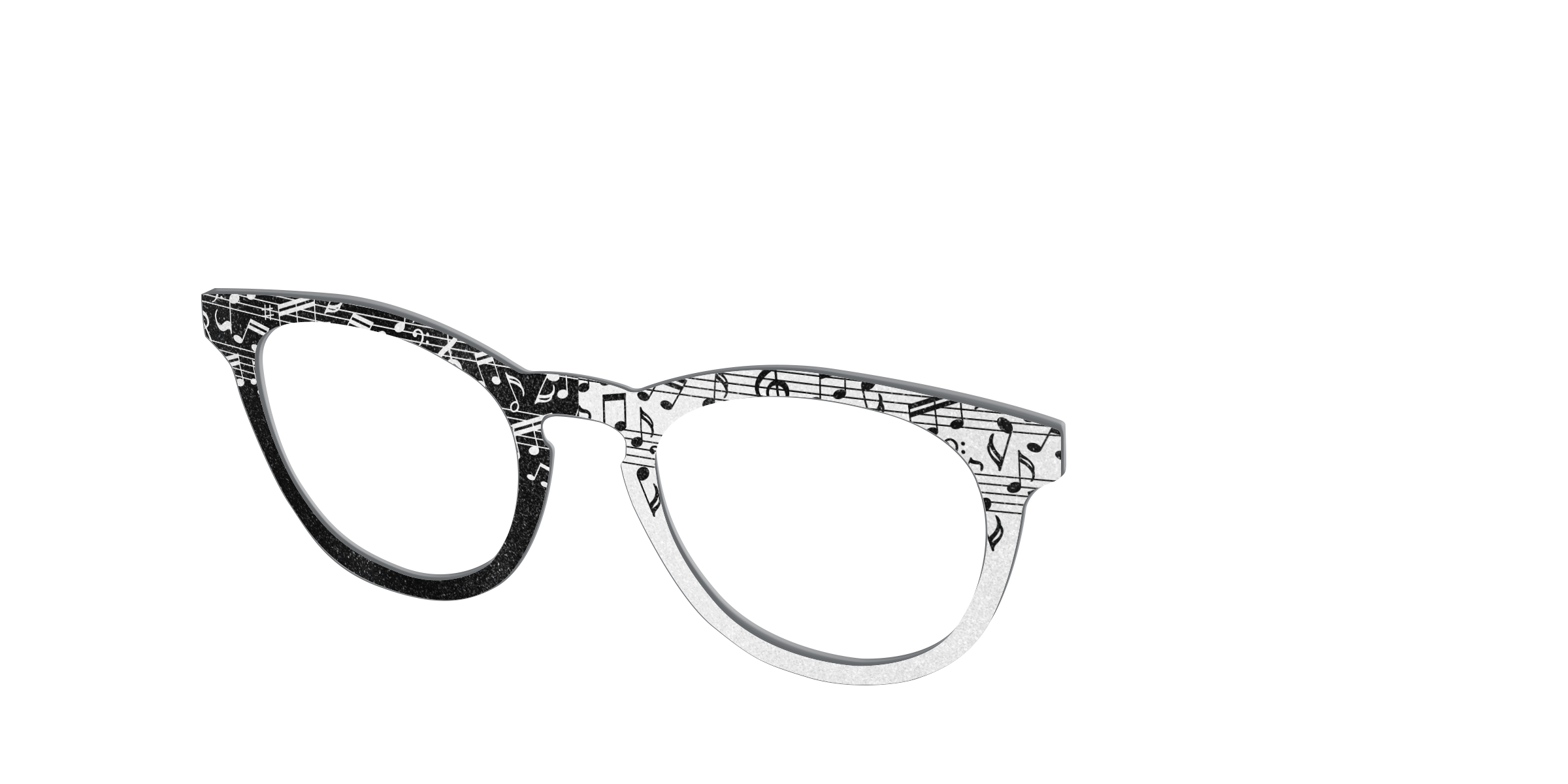 Pair Eyewear Design Tops Musical Shimmer Split top glitter
