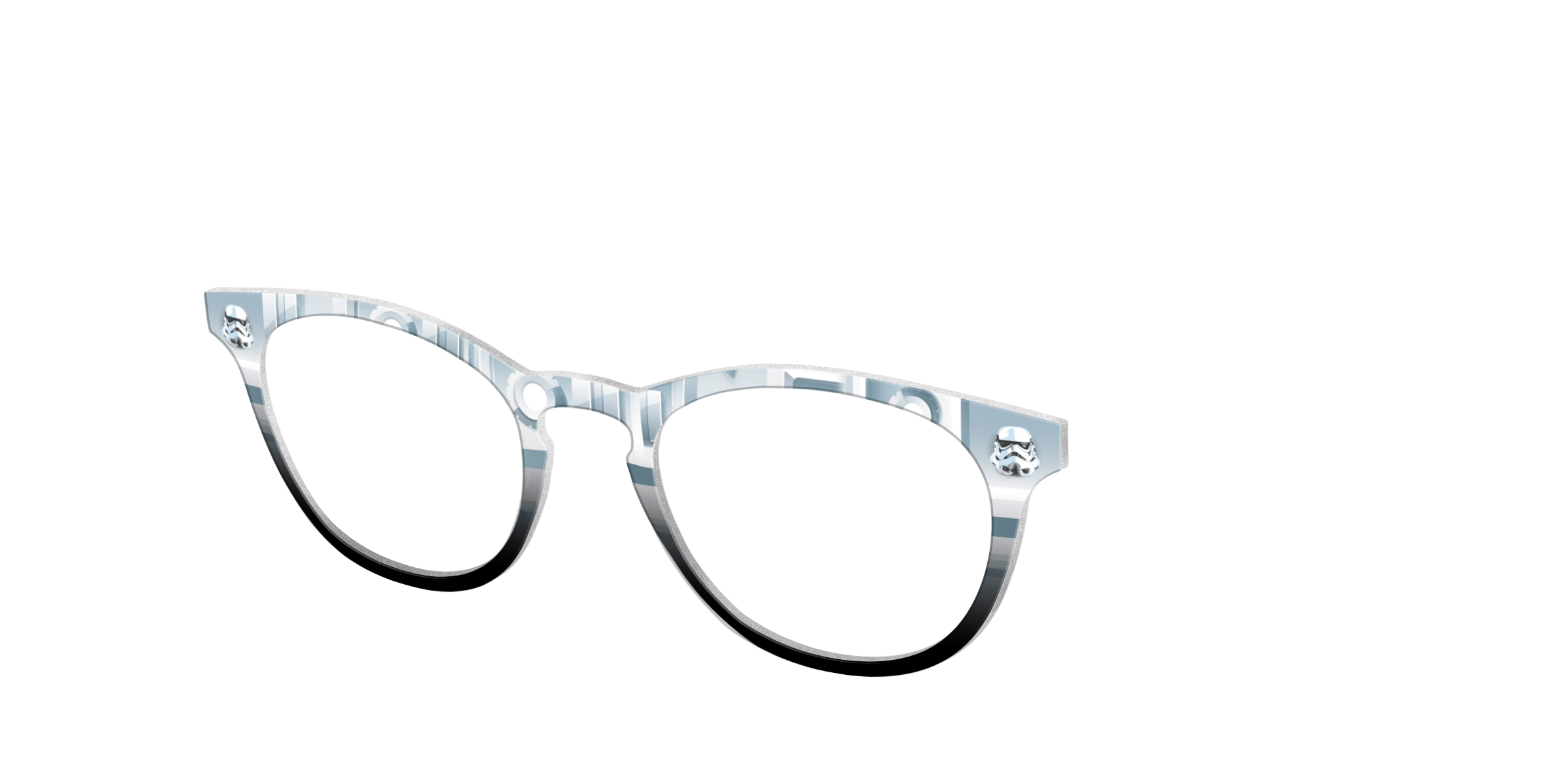 Pair Collabs Stormtrooper SW8 top occhiali bianco