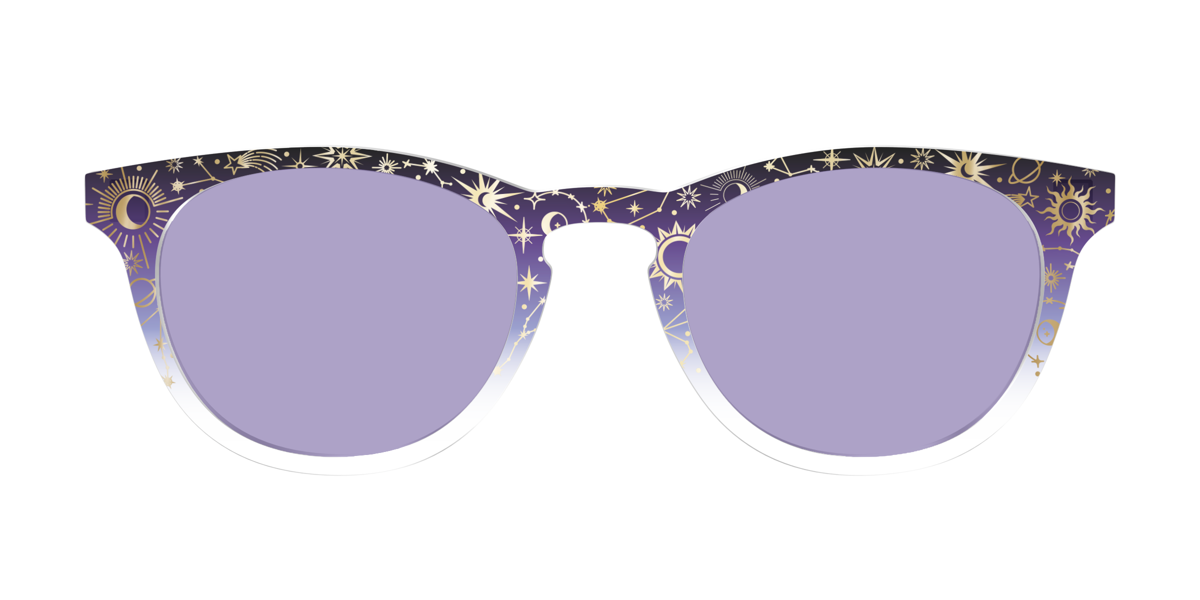 Pair Eyewear Design Tops Mythical Foil Charms cover occhiali viola