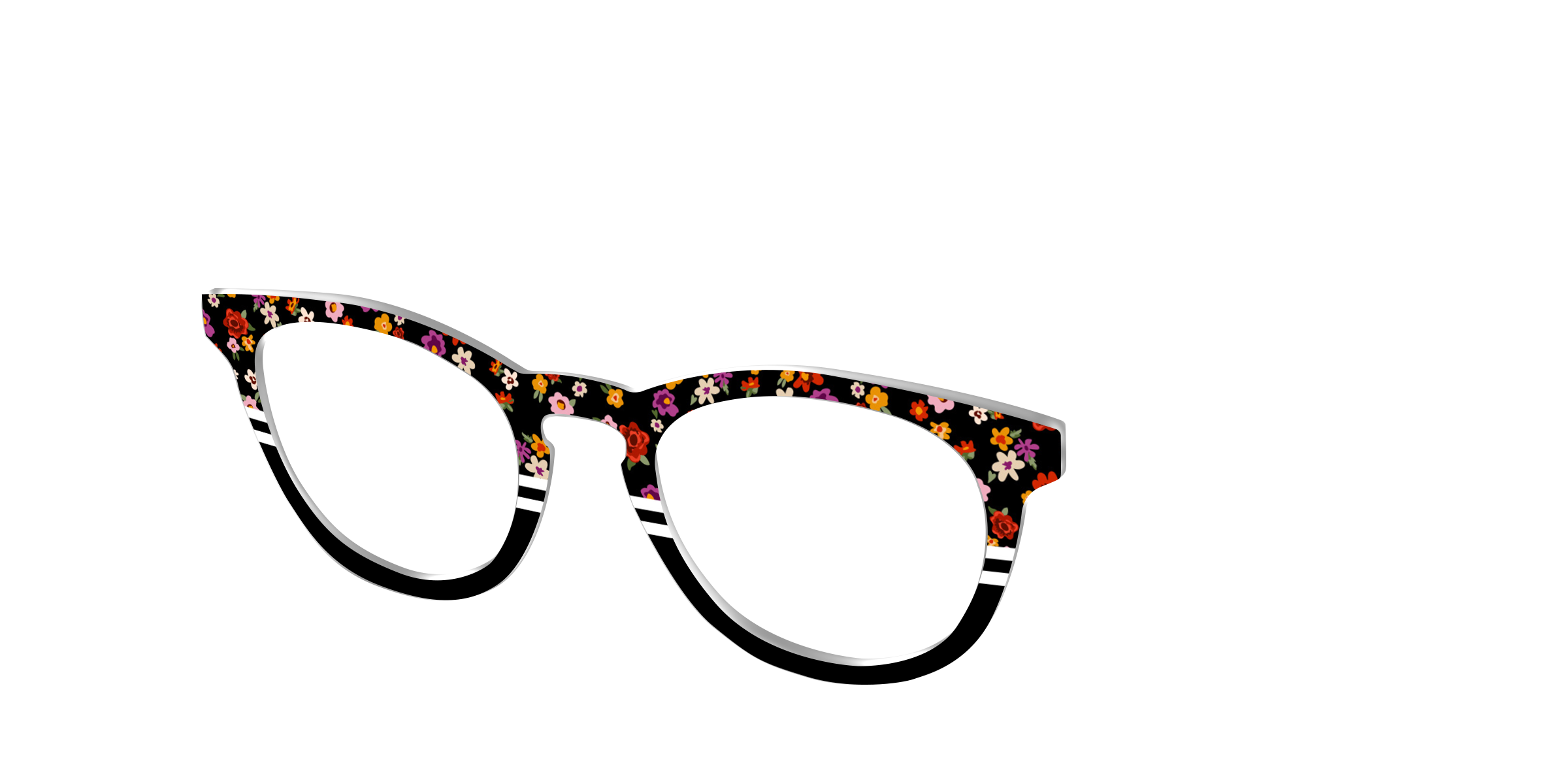Pair Eyewear Design Tops Ditsy Stripe Split top righe