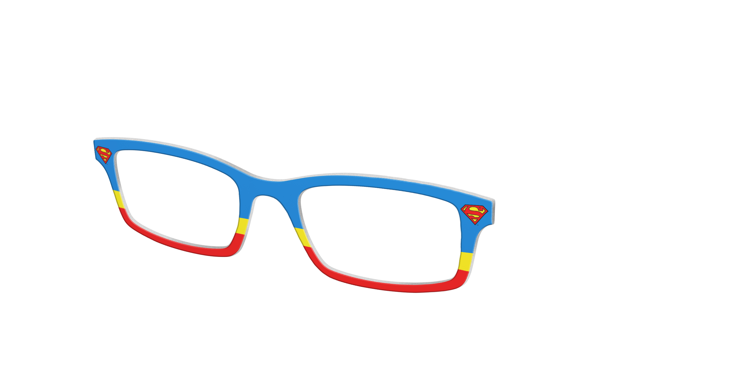 Pair Eyewear Collabs The Superman Suit Top Blu Rosso