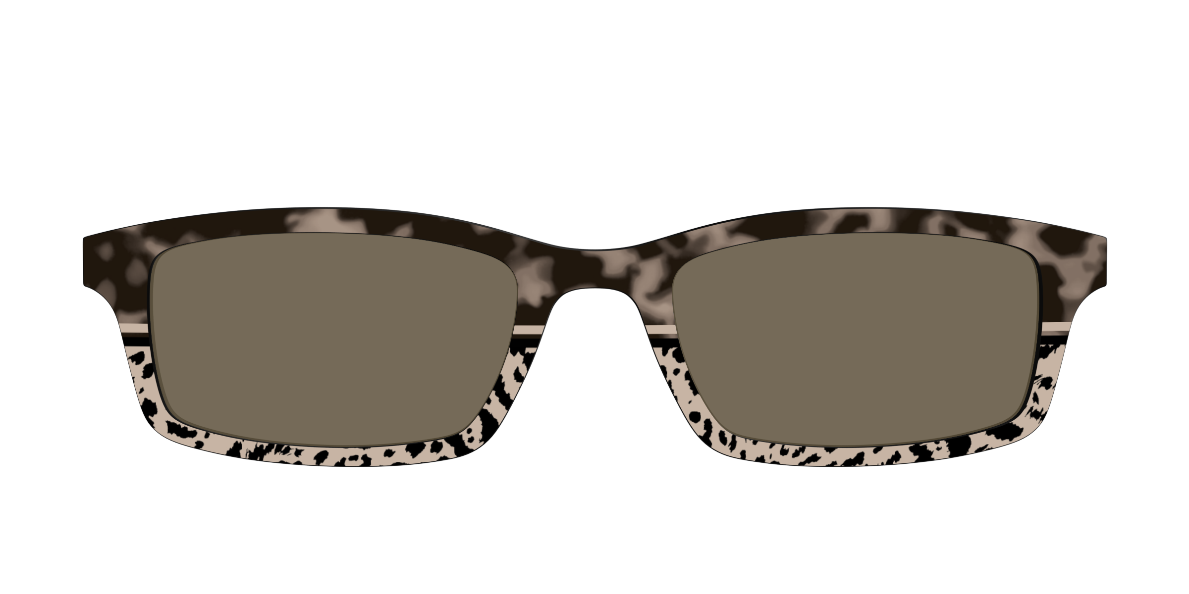 Pair Eyewear Sun Tops The Polarized Ink Blot Tortoise Split top sole polarizzato