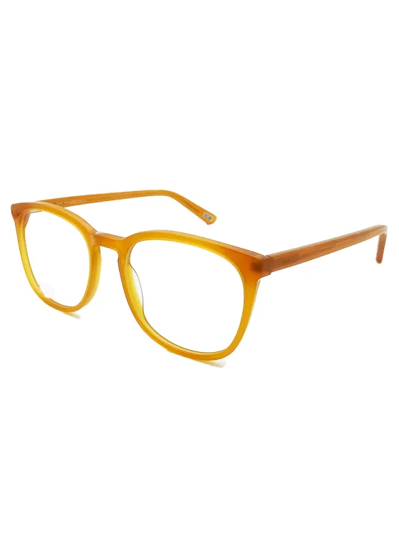 Ouyuan NOA23063 C4 montatura occhiali tondi acetato zafferano 50-18