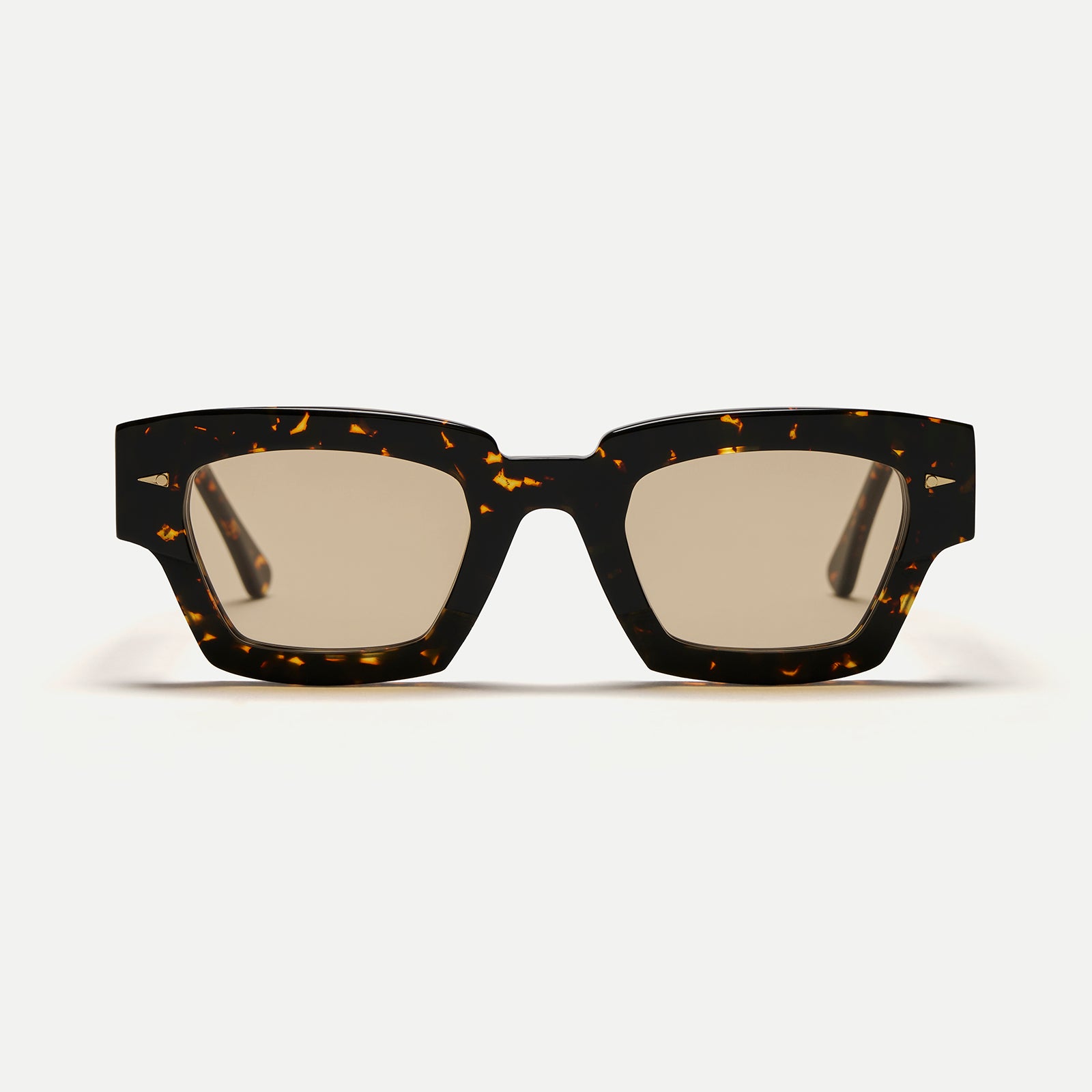 AHLEM Villette occhiali da sole Dark Green acetato squadrato