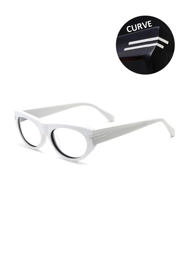 Ouyuan 006202 occhiali da vista cat-eye acetato tartarugati