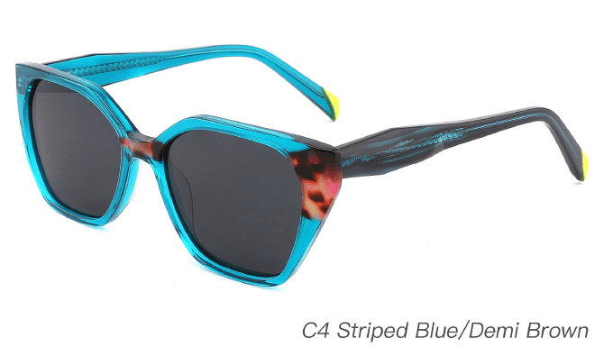 Ouyuan AS00012 Occhiali Sole Donna Multicolore Acetato