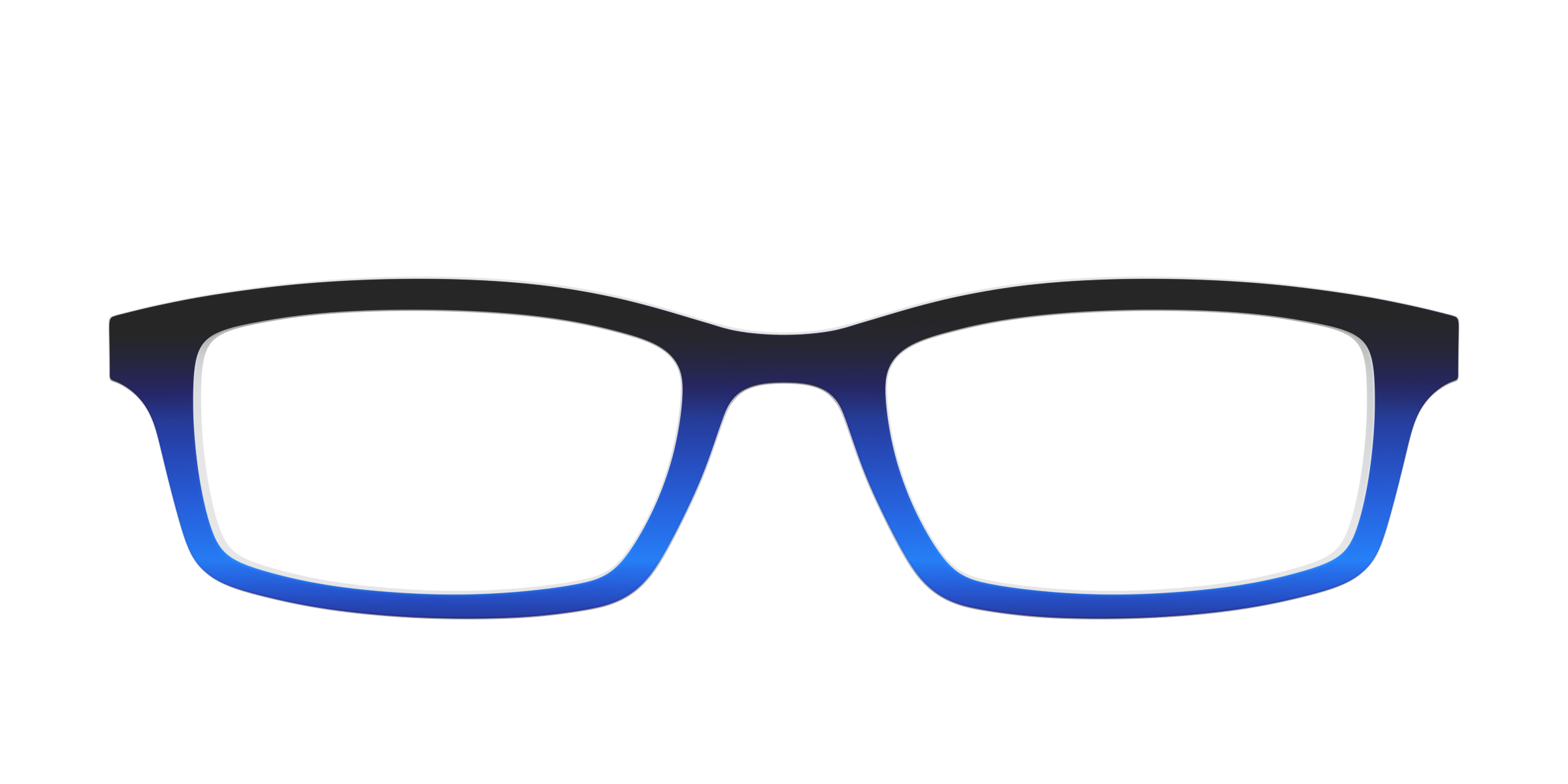 Pair Eyewear Solid Tops Black to Blueberry Gradient top occhiali nero blu