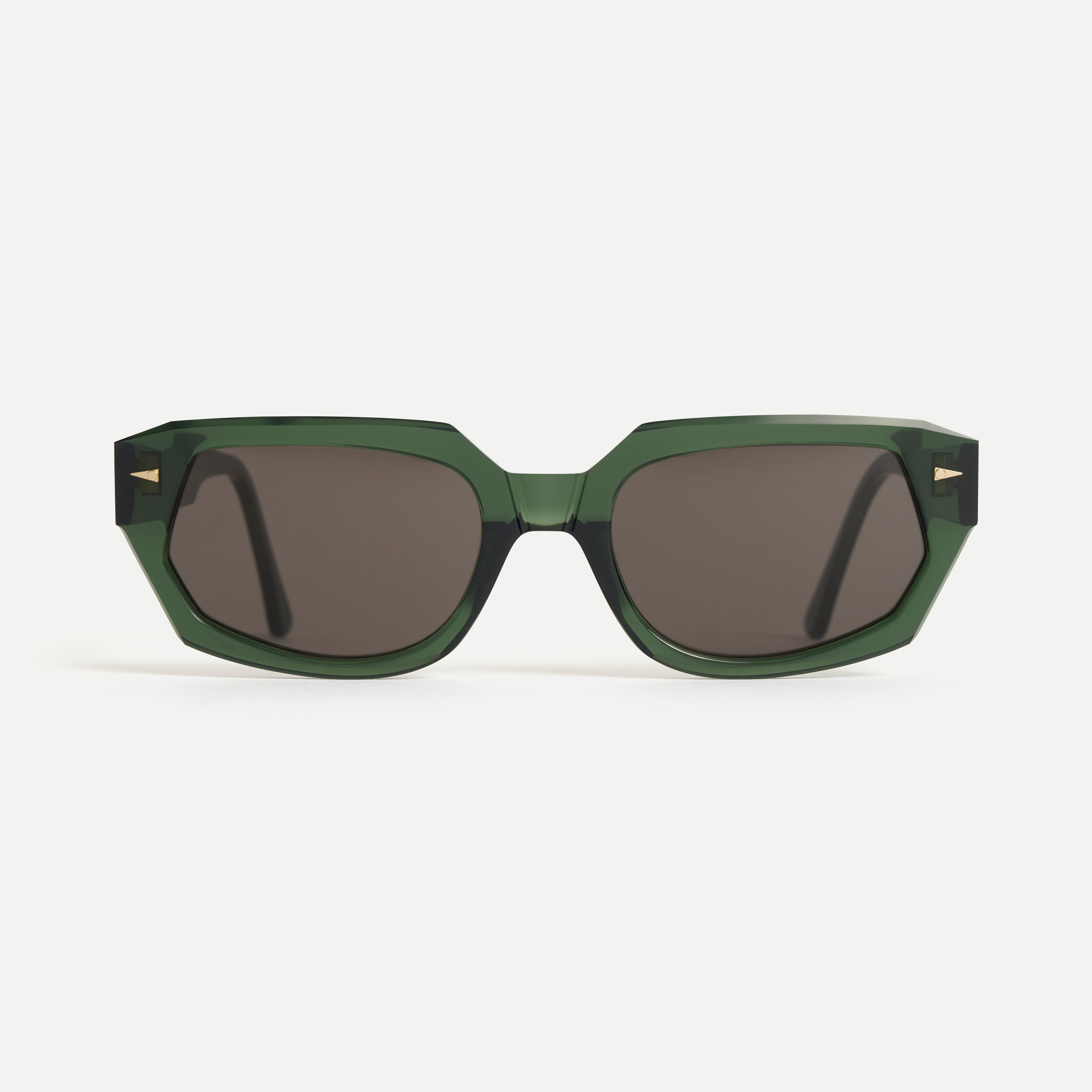 AHLEM Racine occhiali da sole Dark Green Grey acetato