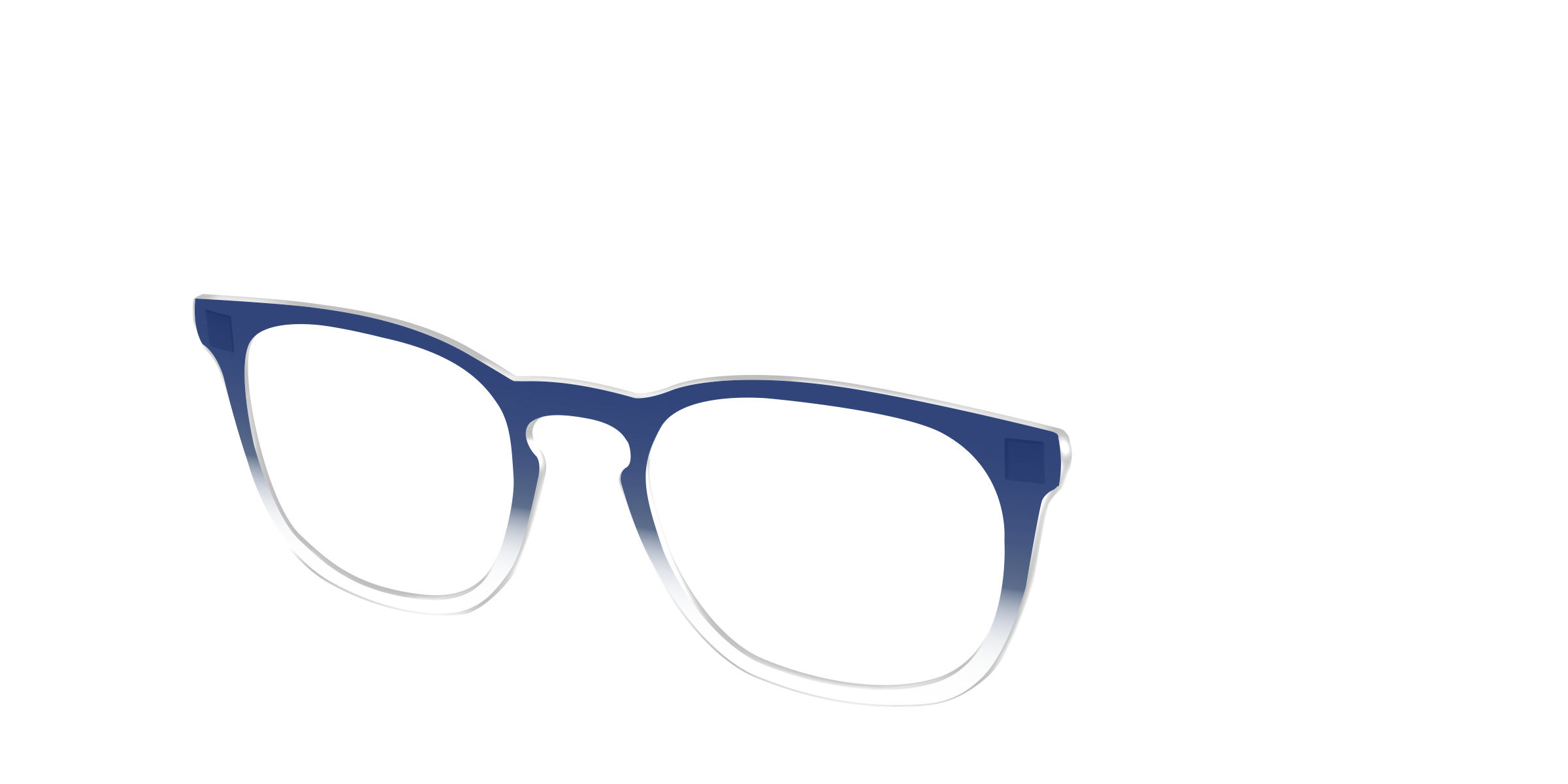 Pair Eyewear Solid Tops Navy Gradient Crystal top occhiali blu