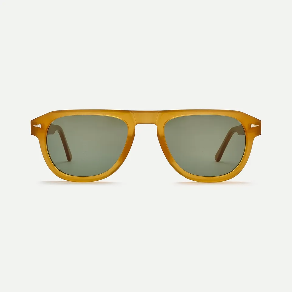 AHLEM Carrousel occhiali da sole Peach Khaki Light viso medio