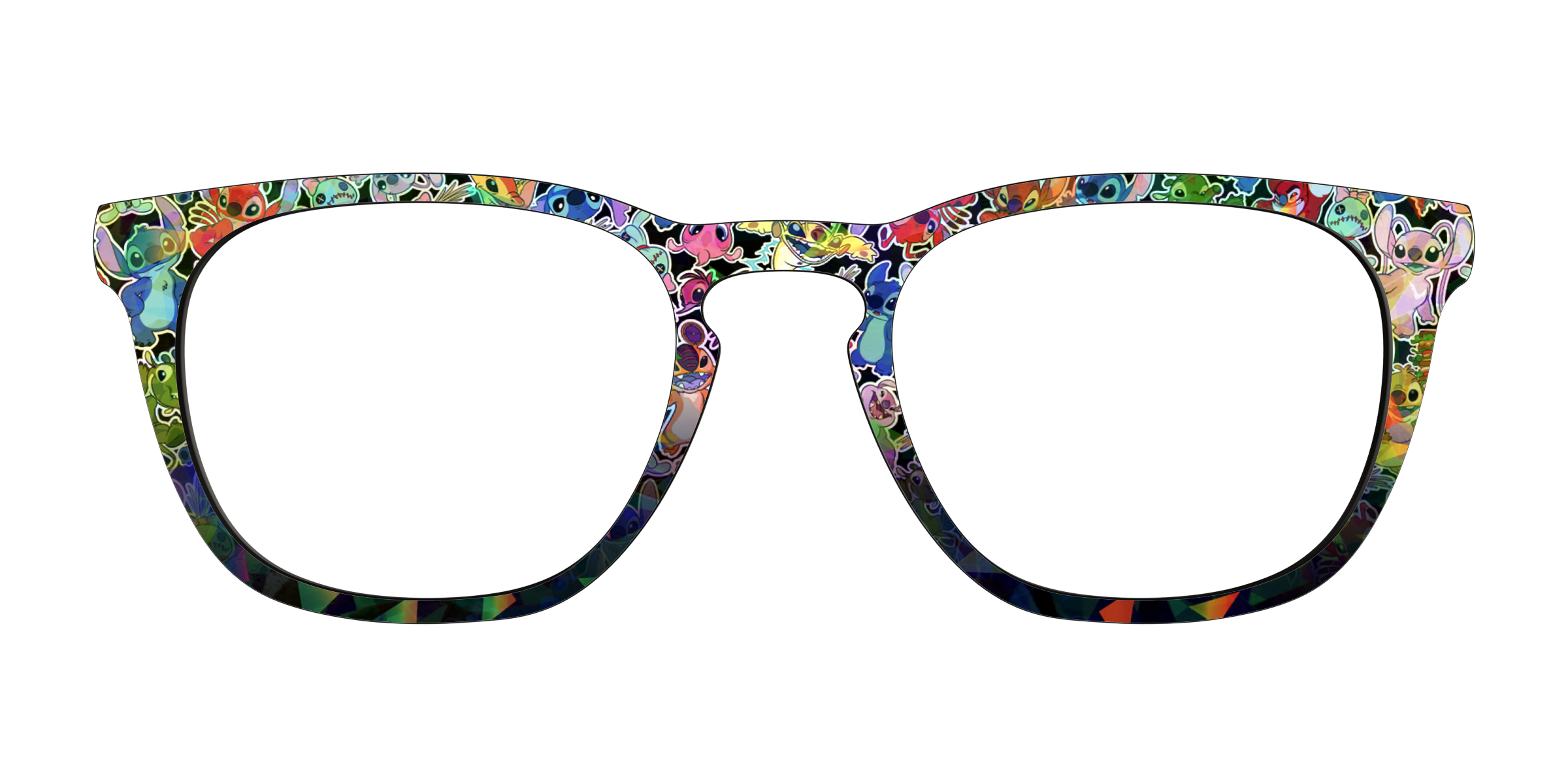 Pair Eyewear Collabs Stitch Friends top occhiali olografico