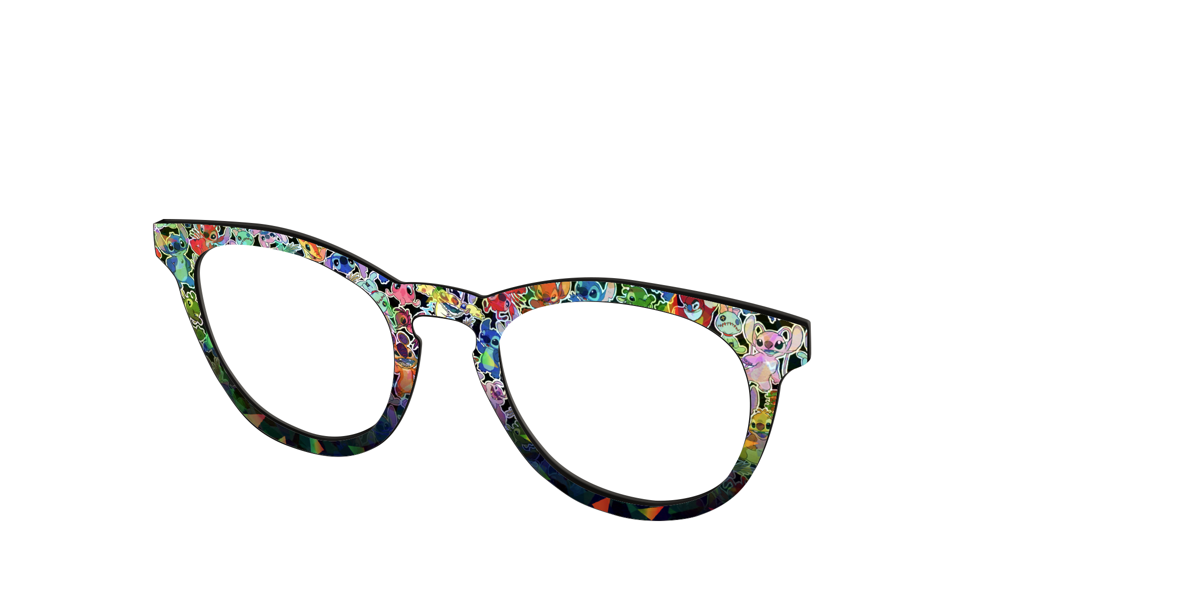 Pair Eyewear Collabs Stitch Friends top occhiali olografico