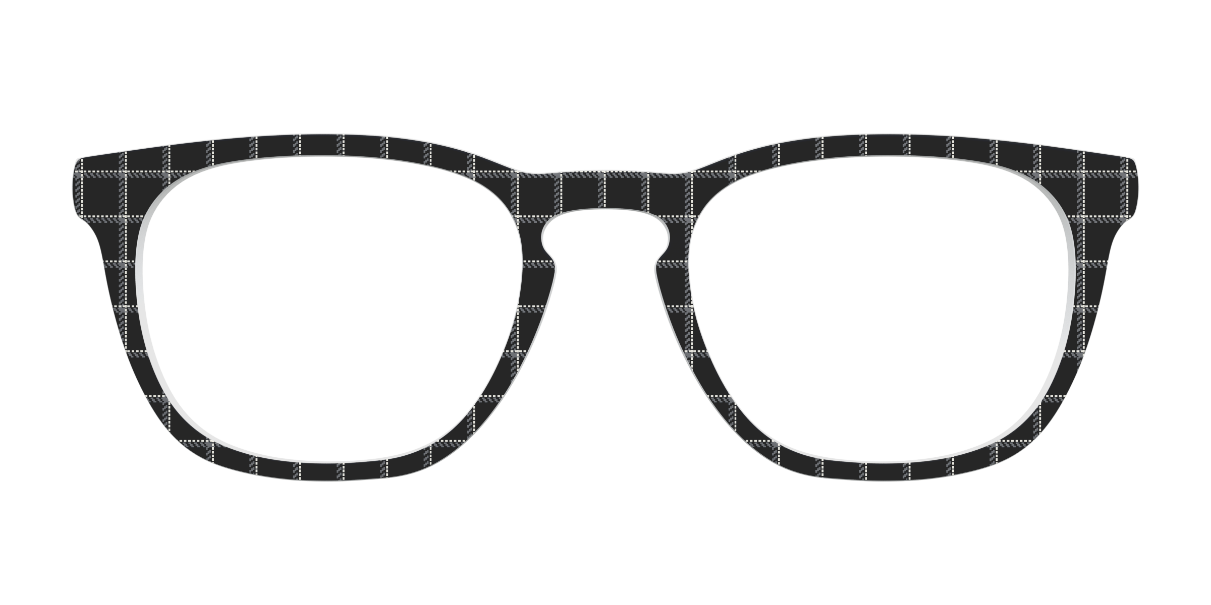Pair Eyewear Solid Tops The Windowpane Plaid top nero F34