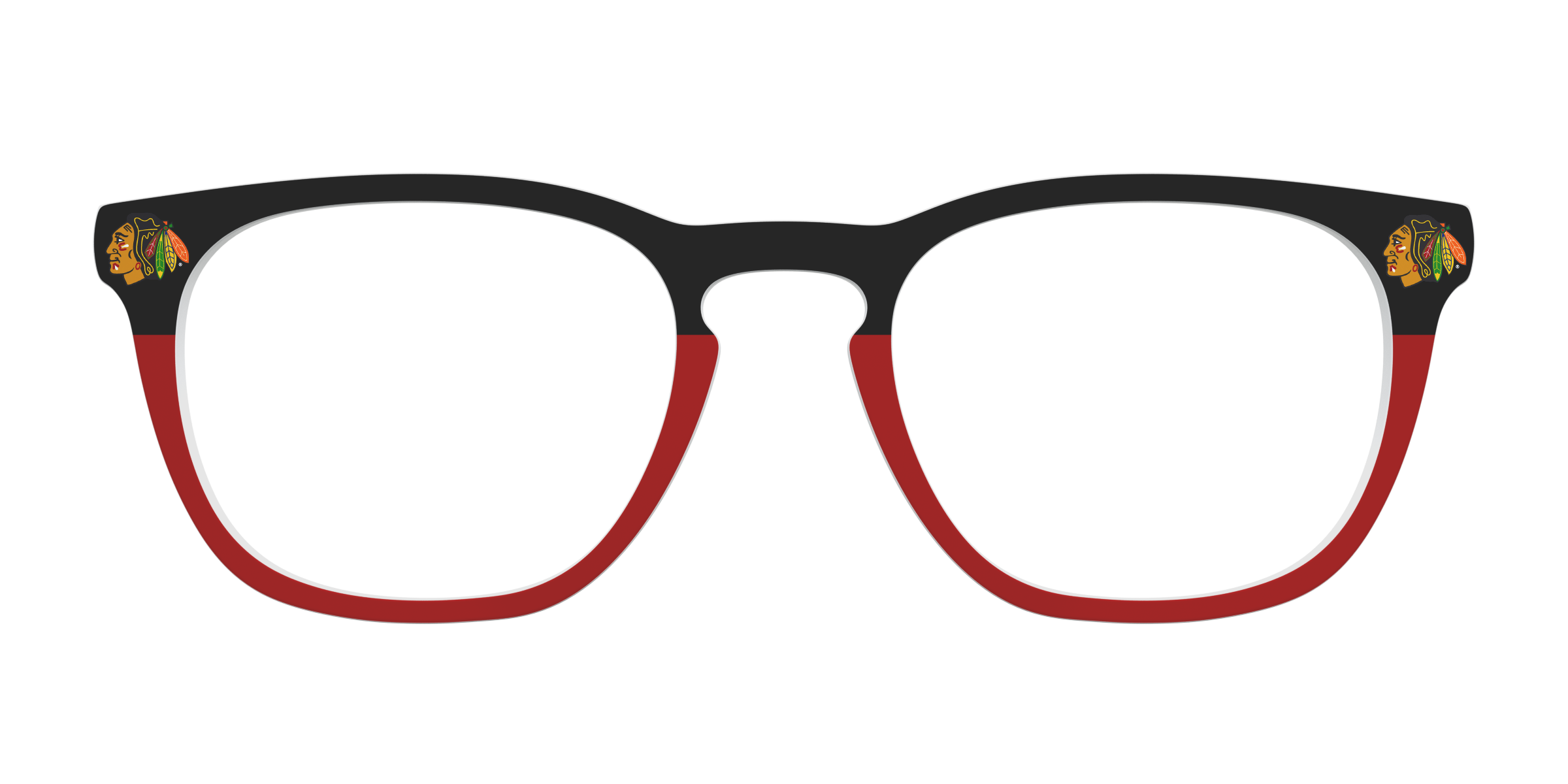 Pair Eyewear The Blackhawks Split topper occhiali nero rosso