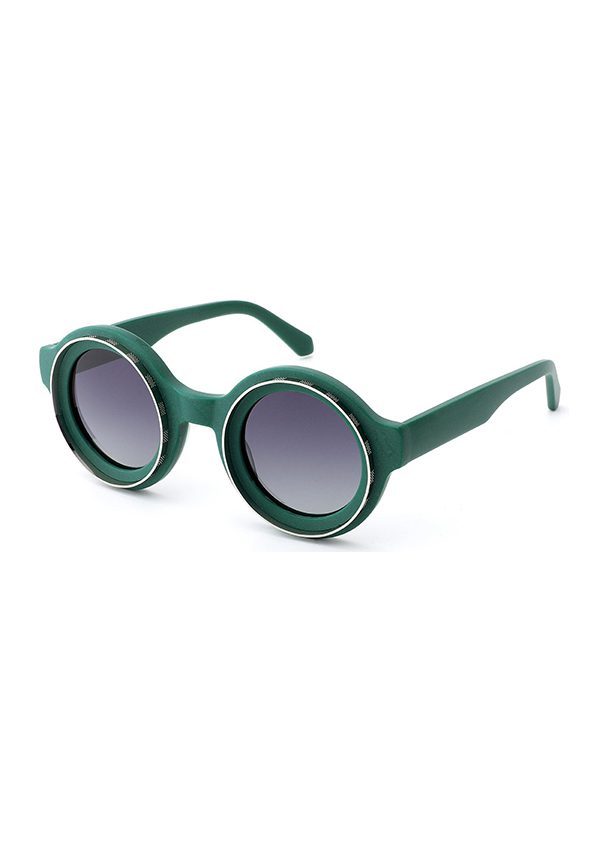 Ouyuan OYMB1494S occhiali da sole rotondi acetato bicolore