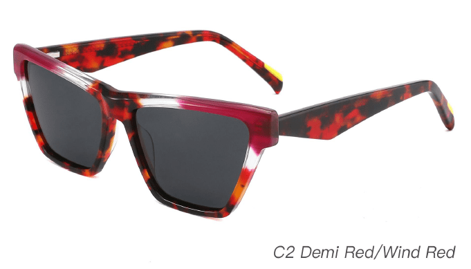 Ouyuan Sunglasses AS00013 occhiali da sole quadrati multicolore