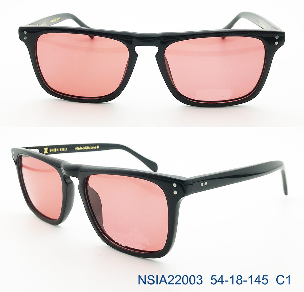 Ouyuan NSIA22003C1 occhiali da sole neri rosa