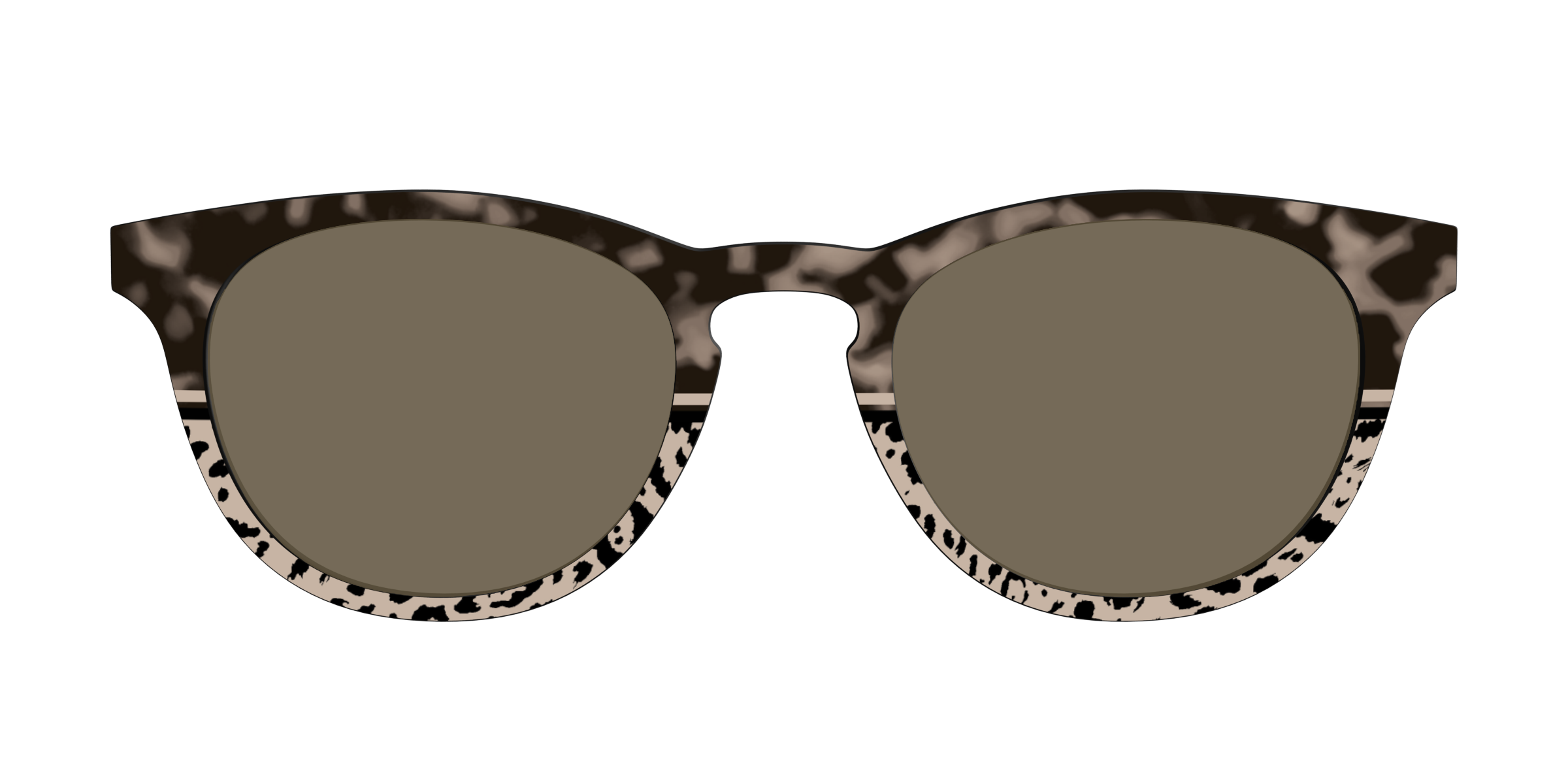 Pair Eyewear Sun Tops The Polarized Ink Blot Tortoise Split top sole polarizzato