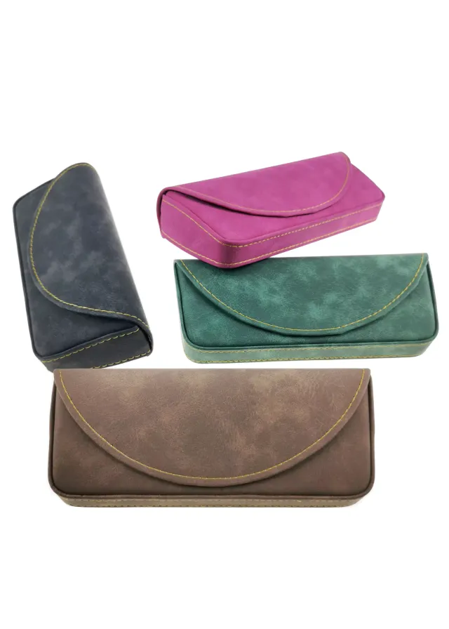 Ouyuan GC0017 custodia occhiali pelle 165x67x39mm