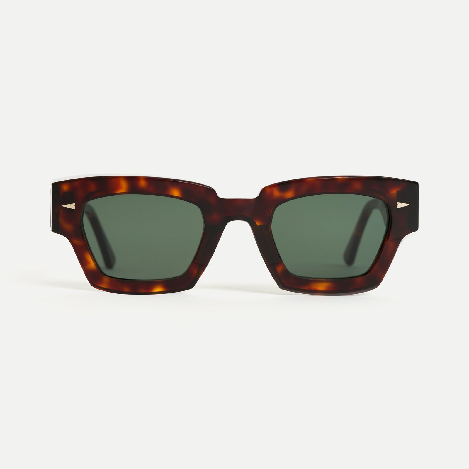 AHLEM Villette occhiali da sole Dark Green acetato squadrato