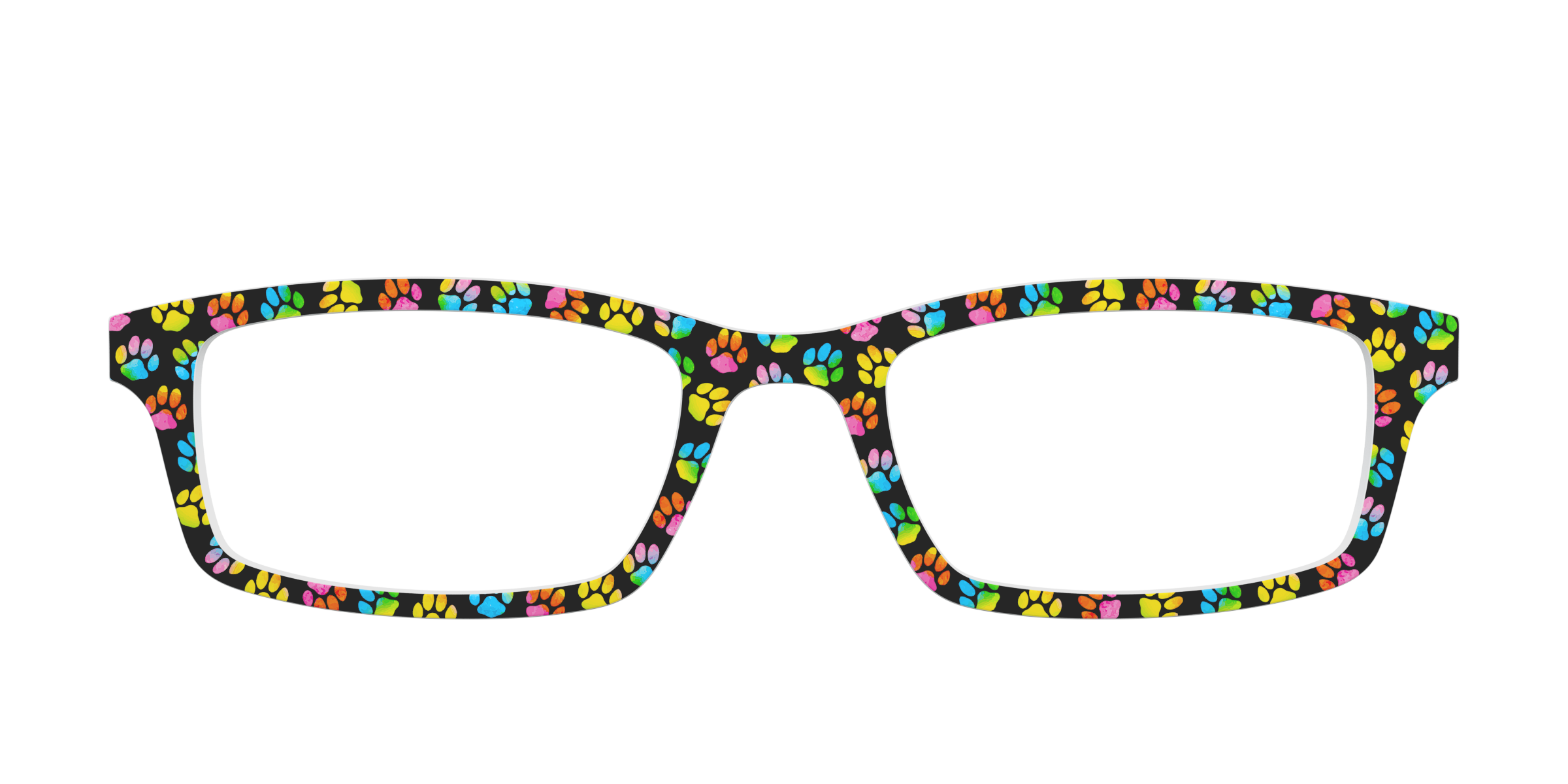 Pair Eyewear Solid Tops Rainbow Paw Print cover arcobaleno