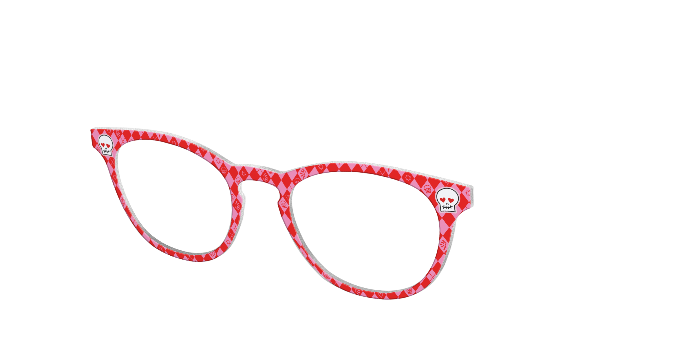 Pair Eyewear Collabs Harley Quinn Suit top occhiali rosso