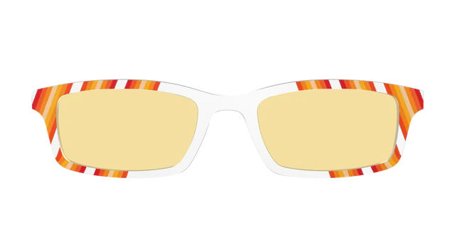 Pair Eyewear Design Tops Groovy Stripes top occhiali giallo