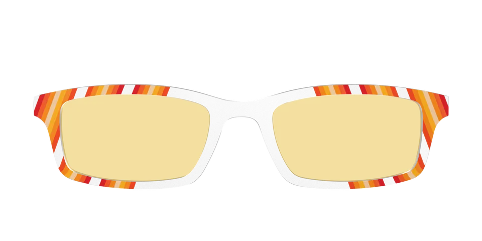 Pair Eyewear Design Tops Groovy Stripes top occhiali giallo