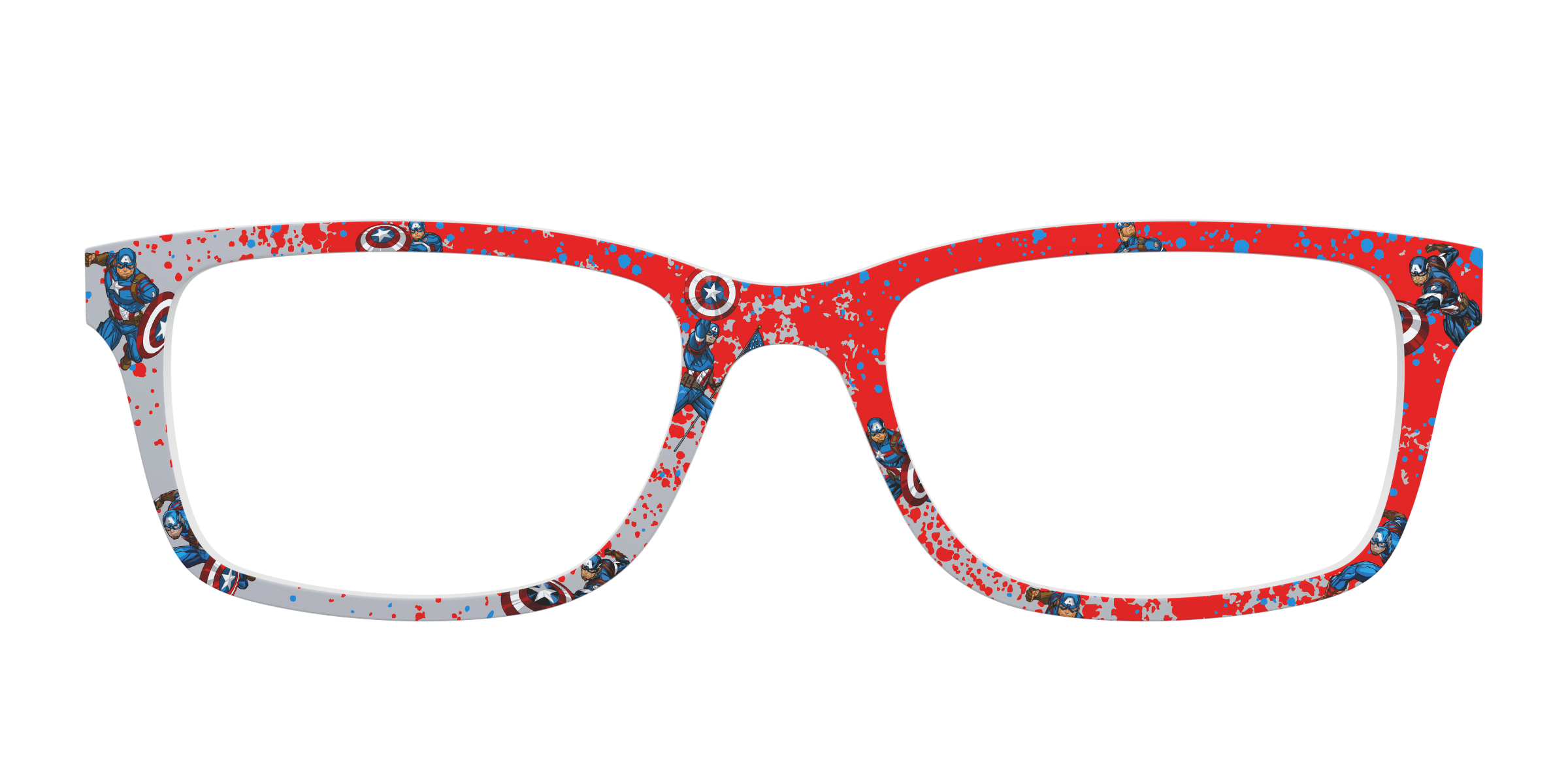 Pair Eyewear Collabs Captain America Splatter top per occhiali