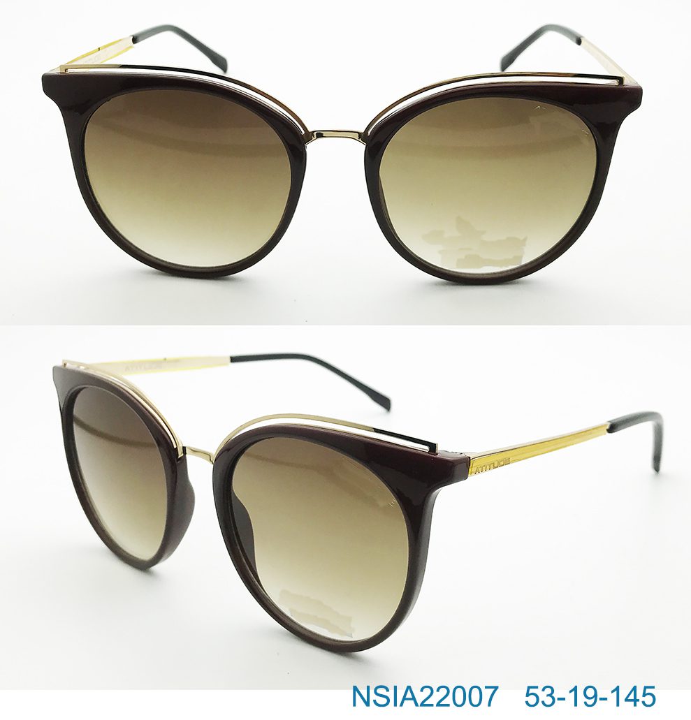 Ouyuan NSIA22007 occhiali da sole cat eye bordeaux donna acetato