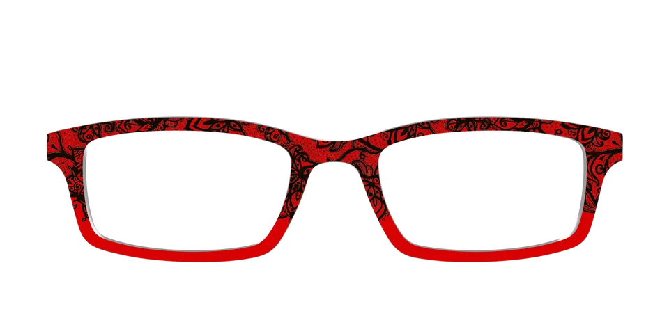 Pair Eyewear Design Tops Blood Red Lace Split top magnetico rosso
