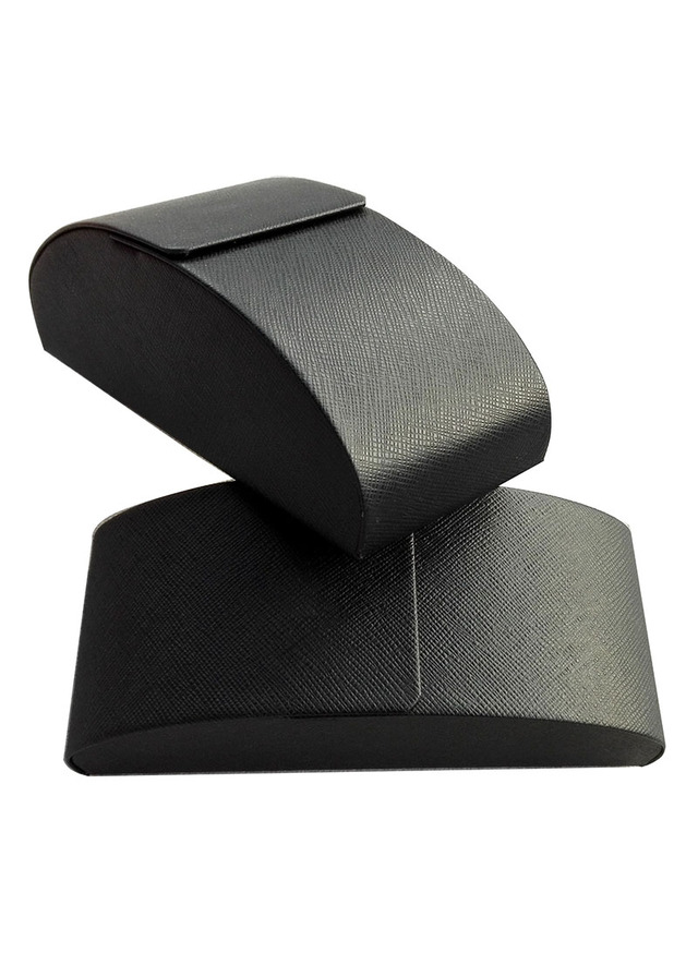 Ouyuan GC0013 custodia occhiali pelle rigida nera magnetica