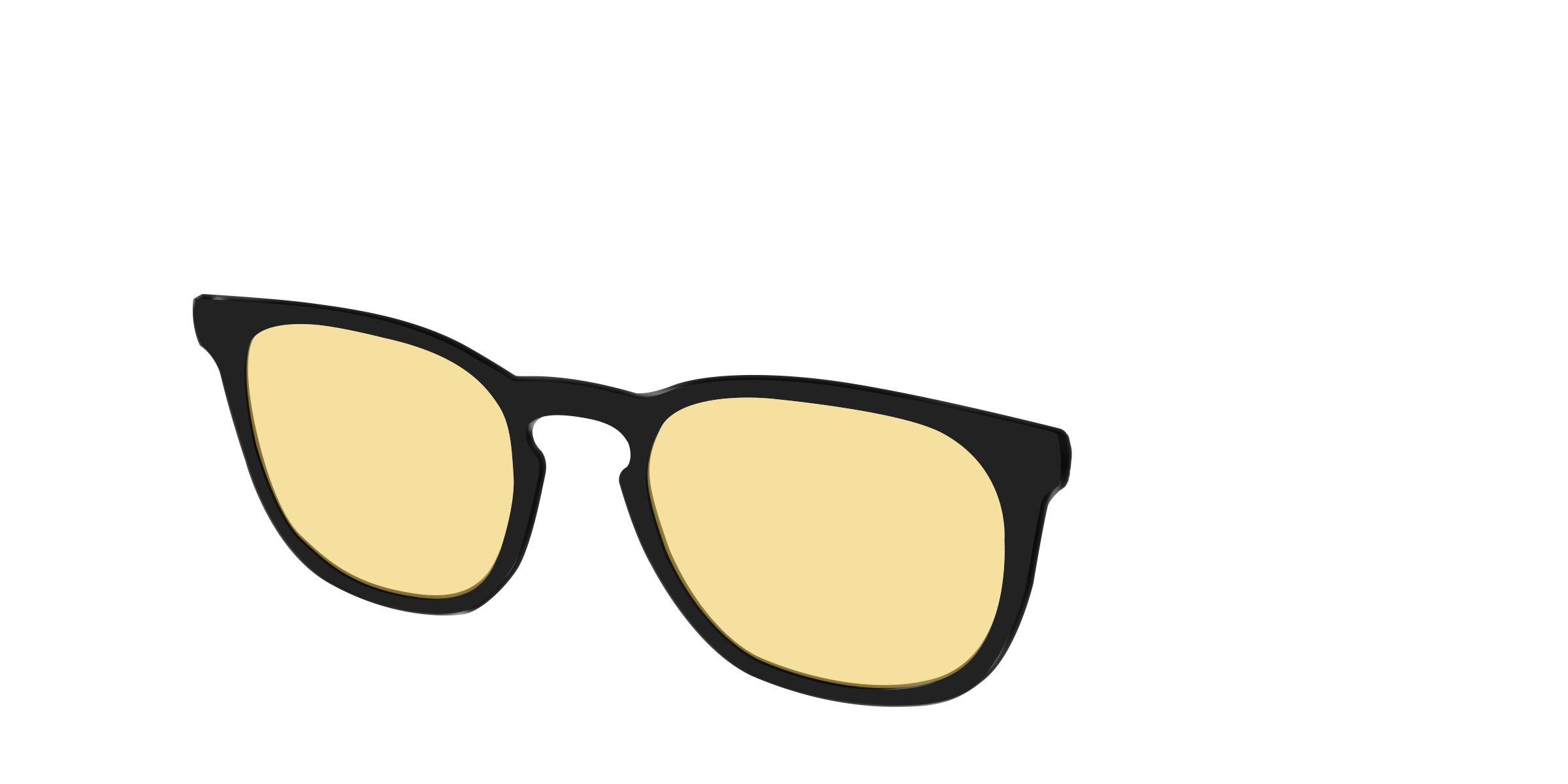 Pair Eyewear Design Tops The Black Citrine Yellow top occhiali Serra nero