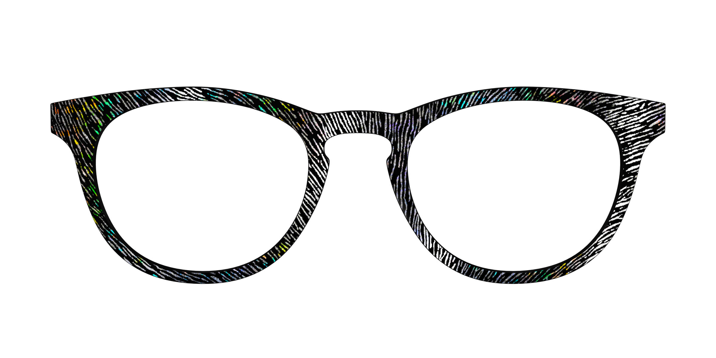 Pair Eyewear Design Tops Silver Holographic top occhiali 440